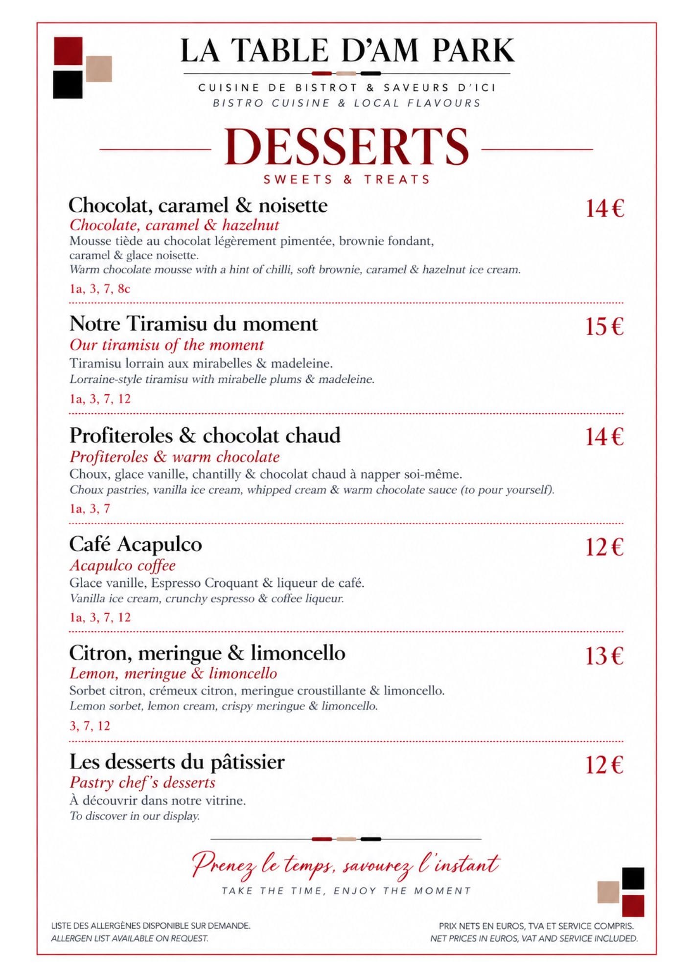 Menu Page 6