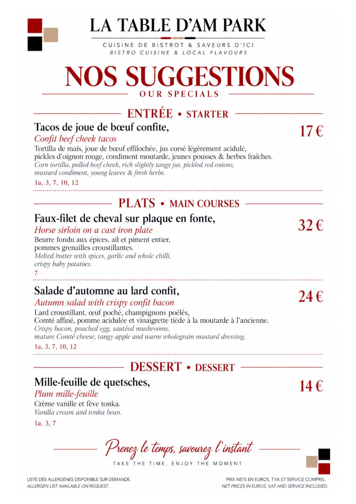 Menu Page 4